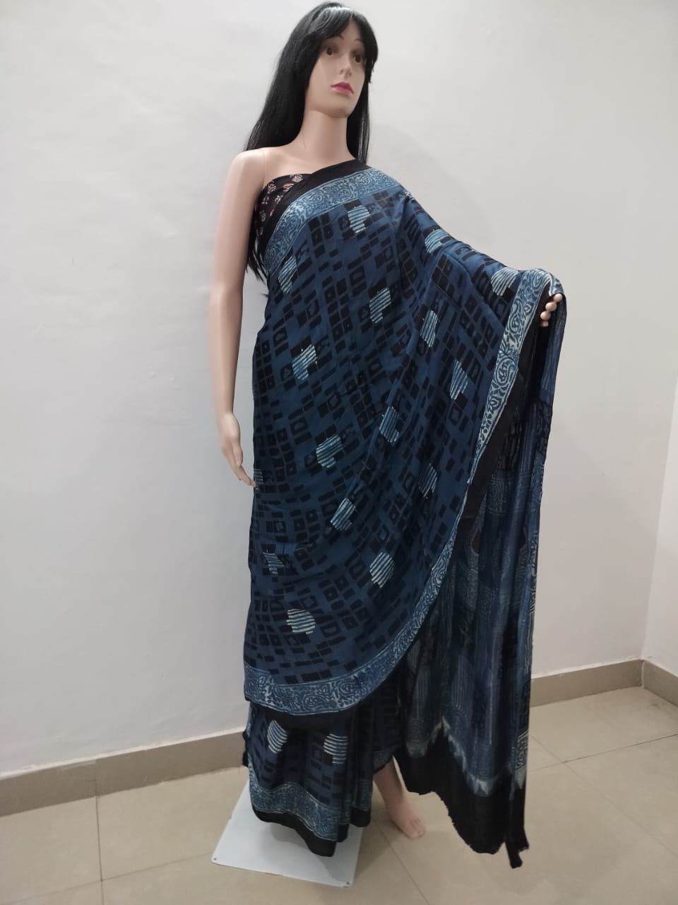 AJRAKH PRINT MODAL SILK SAREES