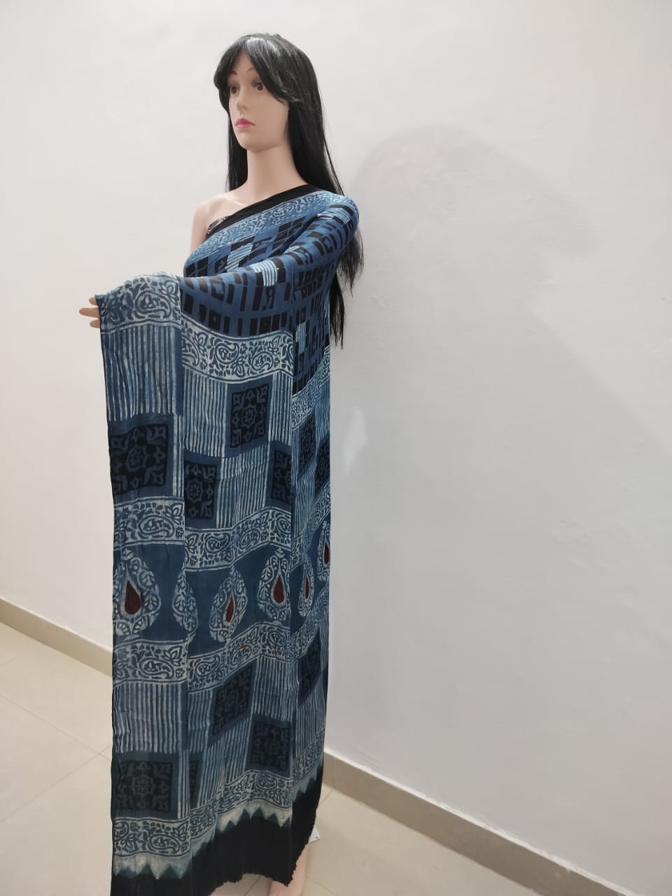 AJRAKH PRINT MODAL SILK SAREES