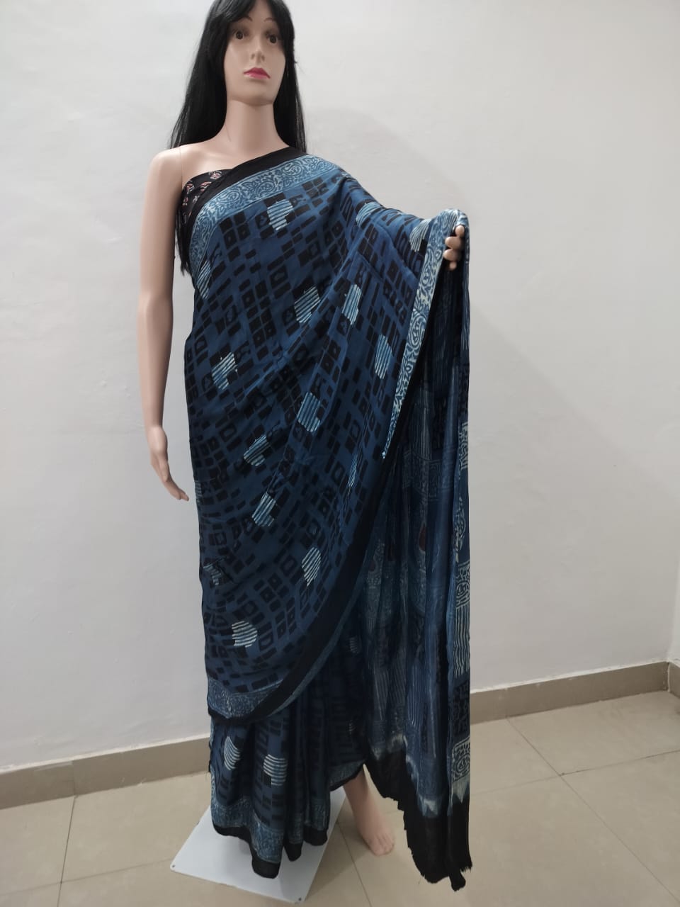 AJRAKH PRINT MODAL SILK SAREES